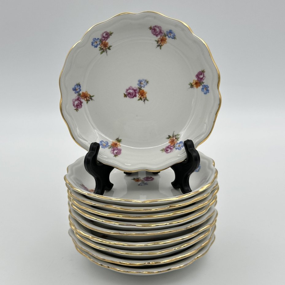 Розетки украшенные цветочным декором, Aquincum Porcelain