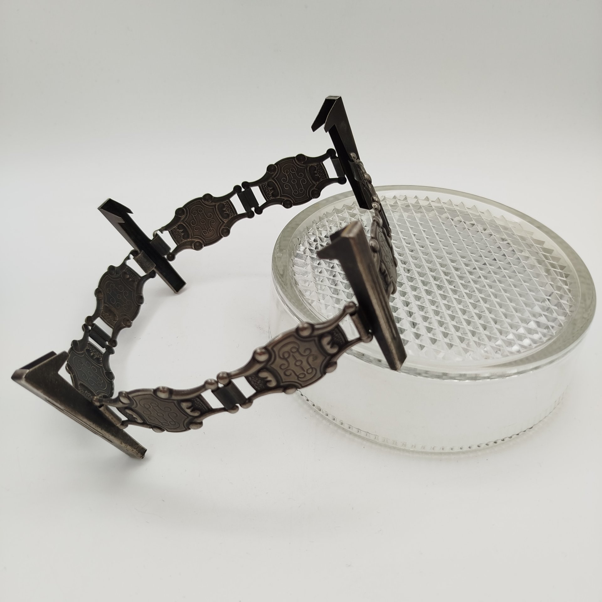 Пепельница "Латы", стекло, металл, Завод «Плутон», СССР, 1970-1990 гг.