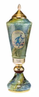 Кубок спортивный  "Лыжные гонки", стекло, латунь с золочением, СССР, 1960-1970 гг.