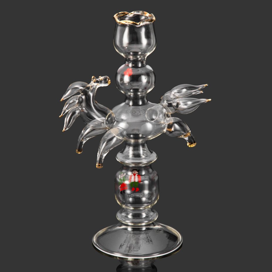 Подсвечник "Конь", автор Маршумова Ирина Михайловна, Калининский стекольный завод (?)