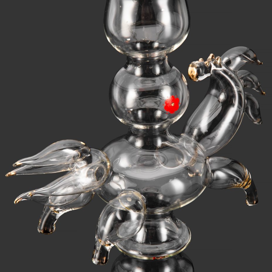 Подсвечник "Конь", автор Маршумова Ирина Михайловна, Калининский стекольный завод (?)