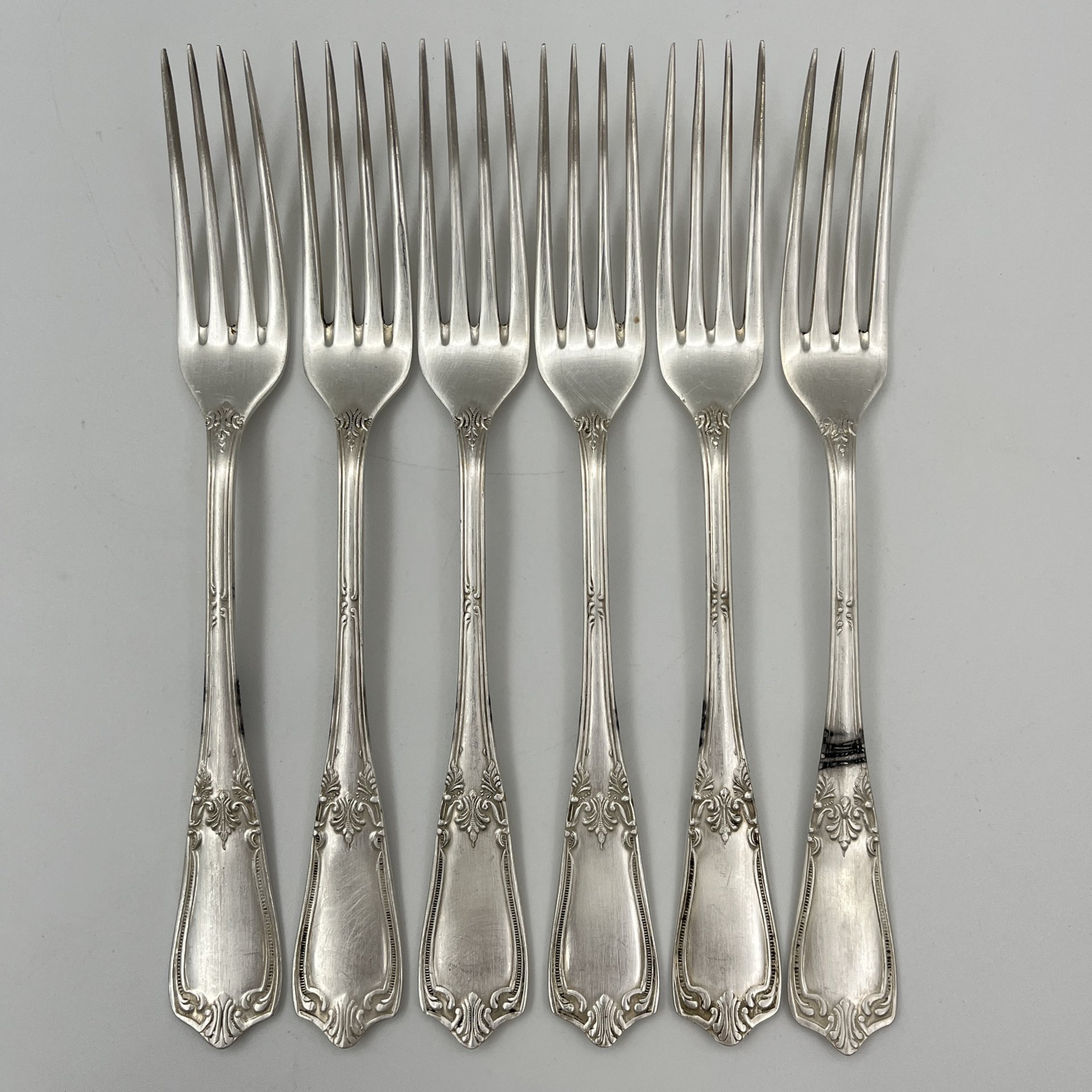 Набор из 6 вилок с растительным декором