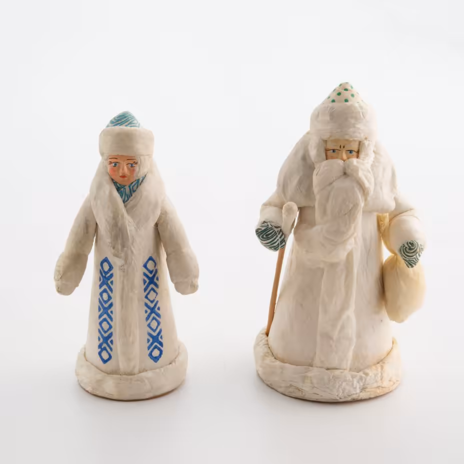 Игрушки новогодние  "Дед Мороз и Снегурочка"