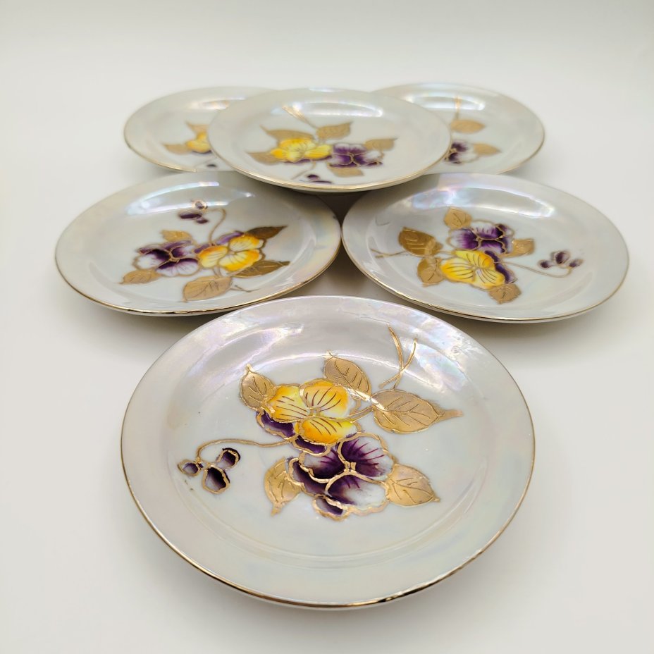 Набор розеток с растительным декором на 6 персон