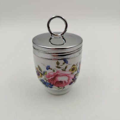 Кодлер с цветочным декором, фарфор, деколь, металл, Royal Worcester, Royal Worcester