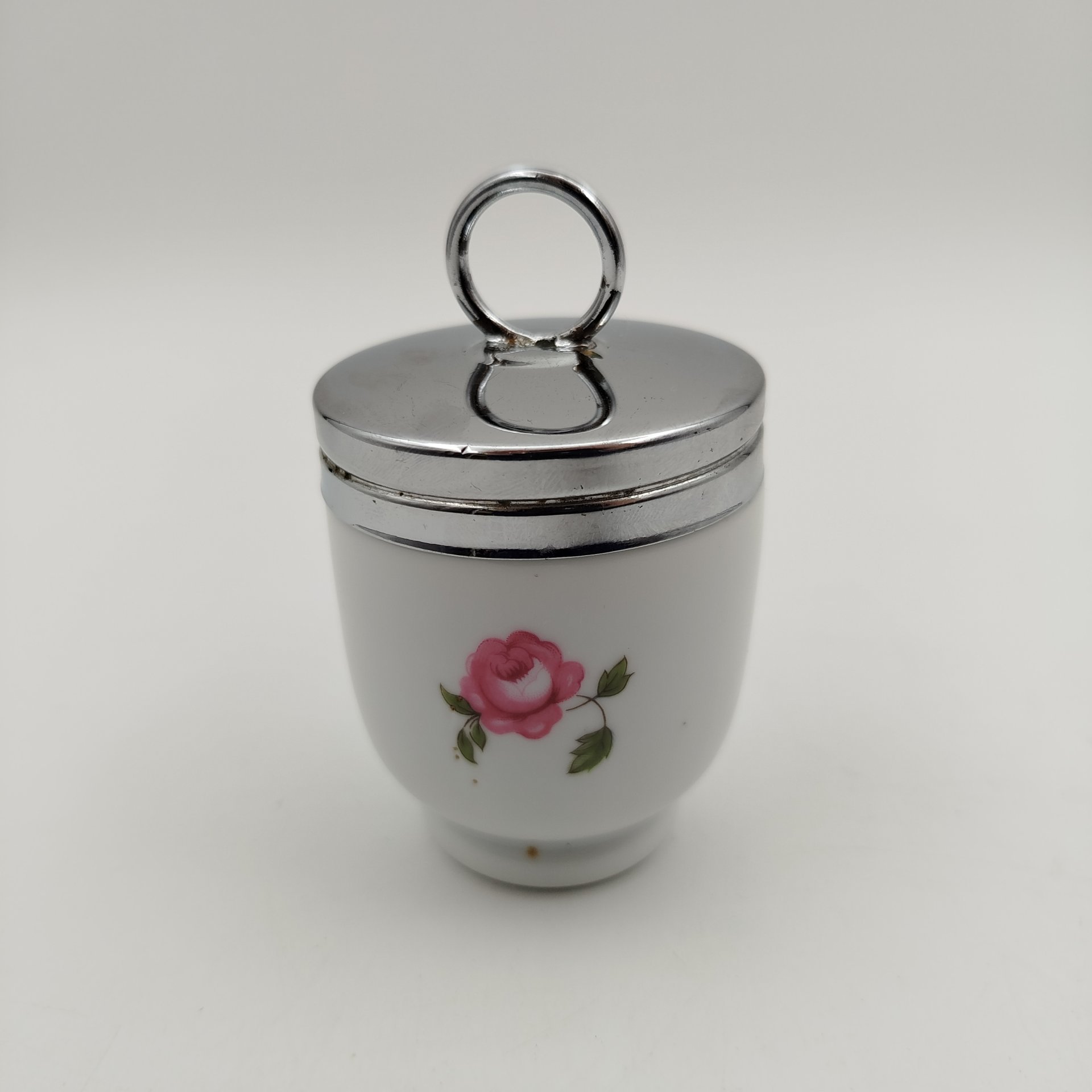 Кодлер с цветочным декором, фарфор, деколь, металл, Royal Worcester, Royal Worcester