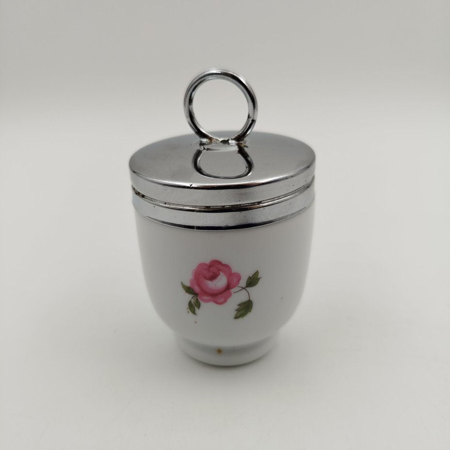 Кодлер с цветочным декором, фарфор, деколь, металл, Royal Worcester, Royal Worcester