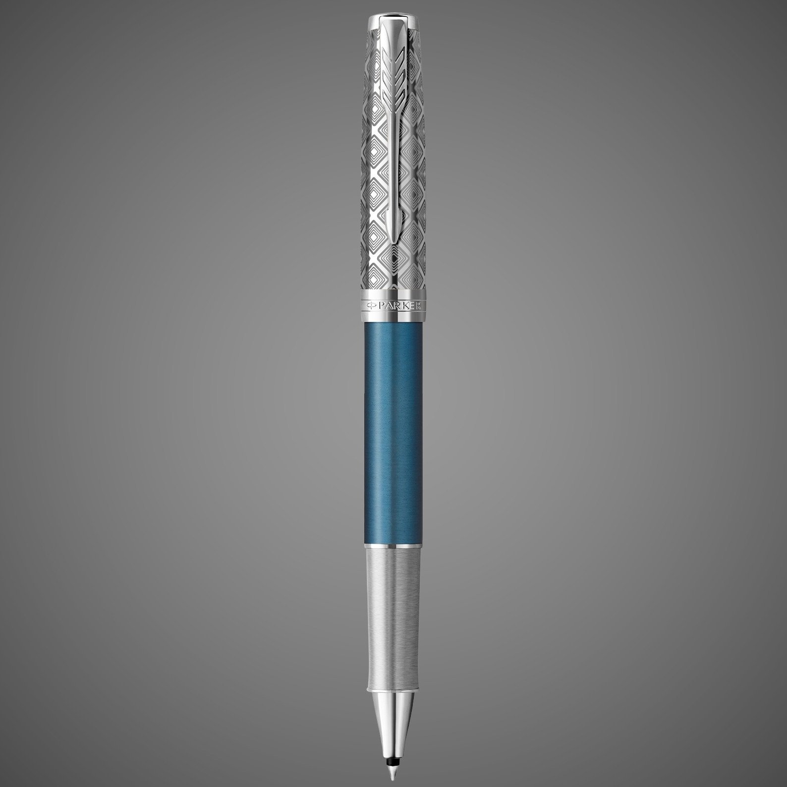 Ручка-роллер Parker Sonnet Premium Refresh BLUE CT, стержень: F, цвет чернил: black, в подарочной упаковке, Лаки и смолы: лак, латунь, палладиевое покрытие, хром