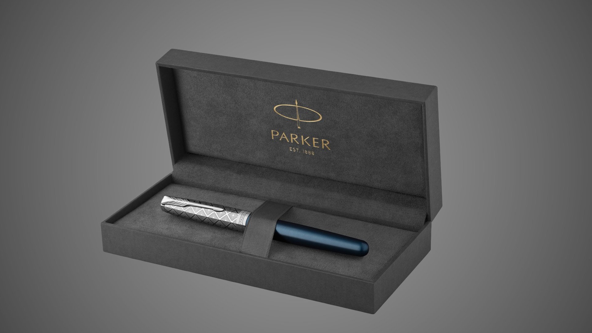 Ручка-роллер Parker Sonnet Premium Refresh BLUE CT, стержень: F, цвет чернил: black, в подарочной упаковке, Лаки и смолы: лак, латунь, палладиевое покрытие, хром