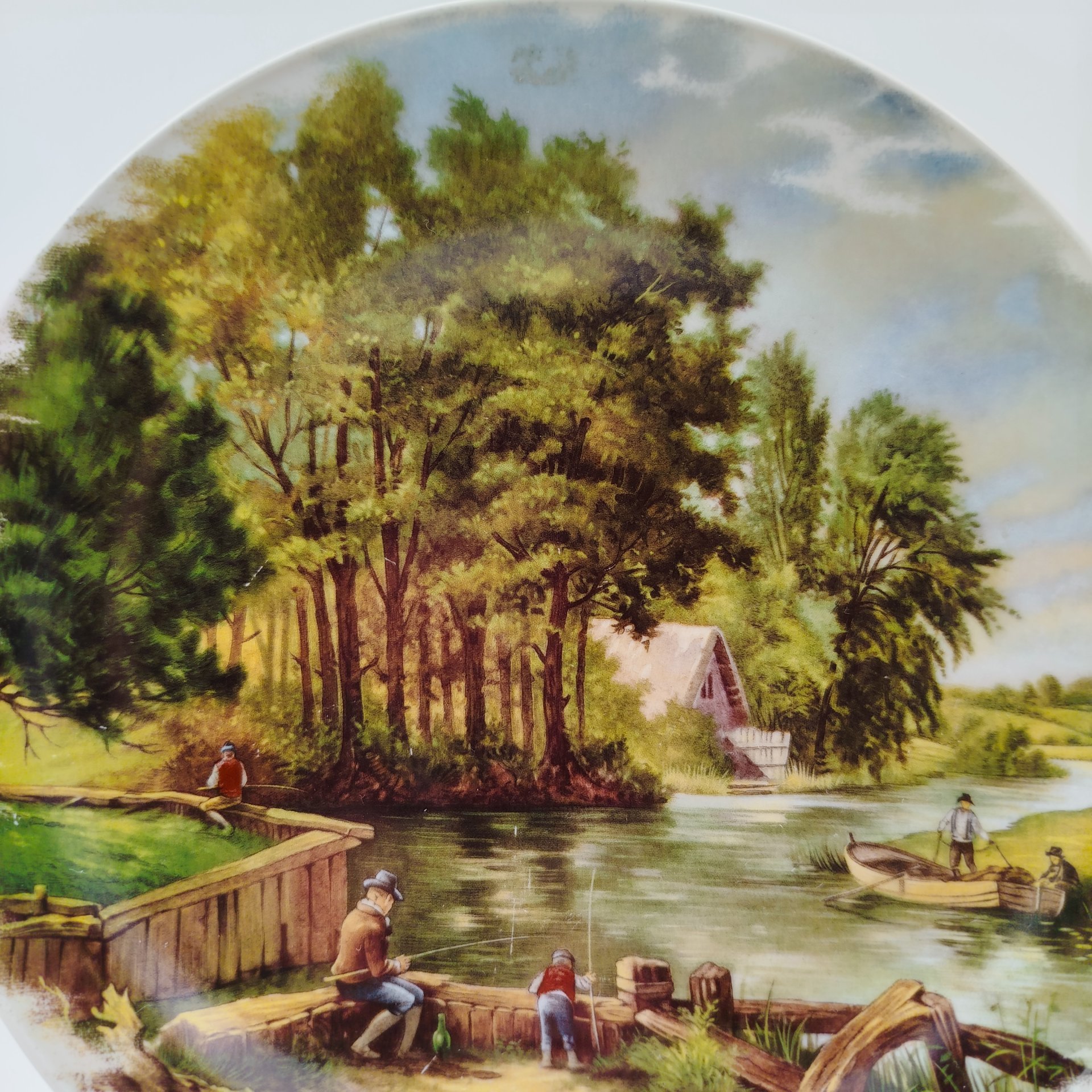 Тарелка декоративная с изображением пейзажа, J.C. van Hunnik, Royal Schwabap, фарфор, деколь, Нидерланды, 1980-1990 гг.