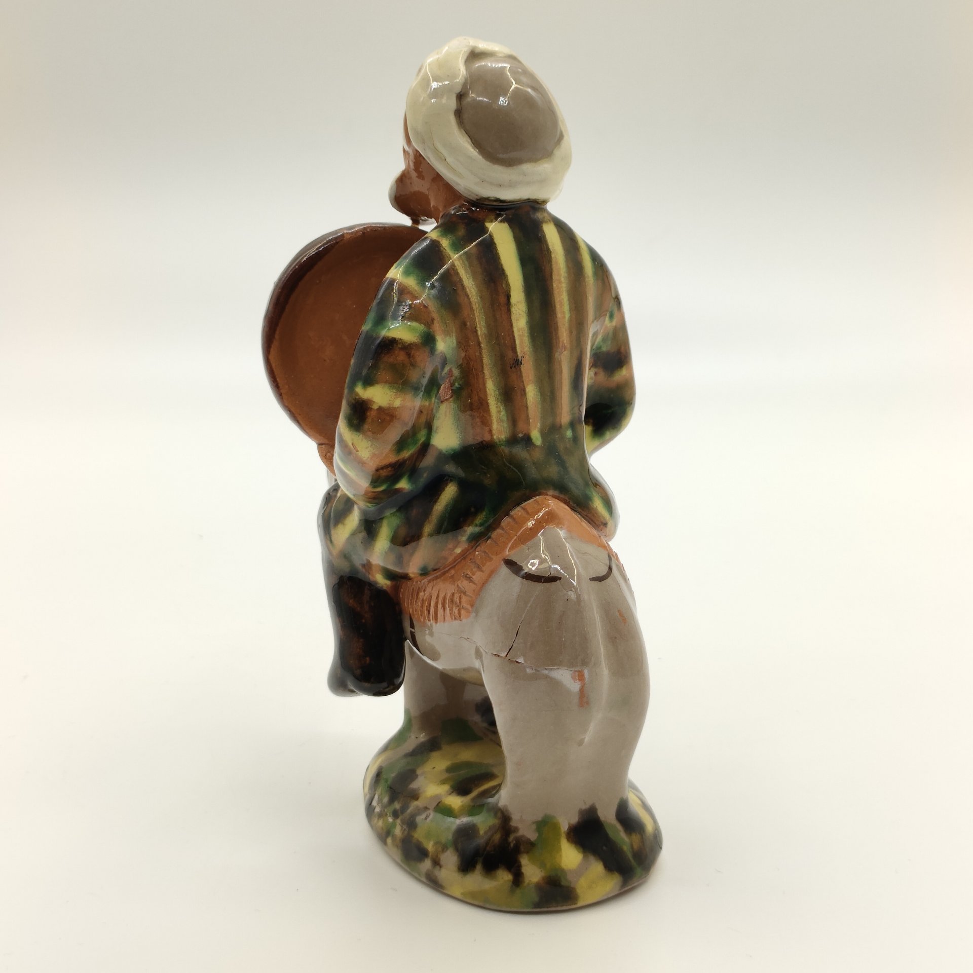 Статуэтка "Узбек на ослике", керамика, глазурь, роспись, СССР, 1980-1990 гг.