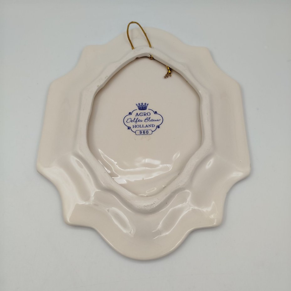 Панно декоративное "Holland" с изображением пейзажа и мельницы, "Agro Delft Blauw"