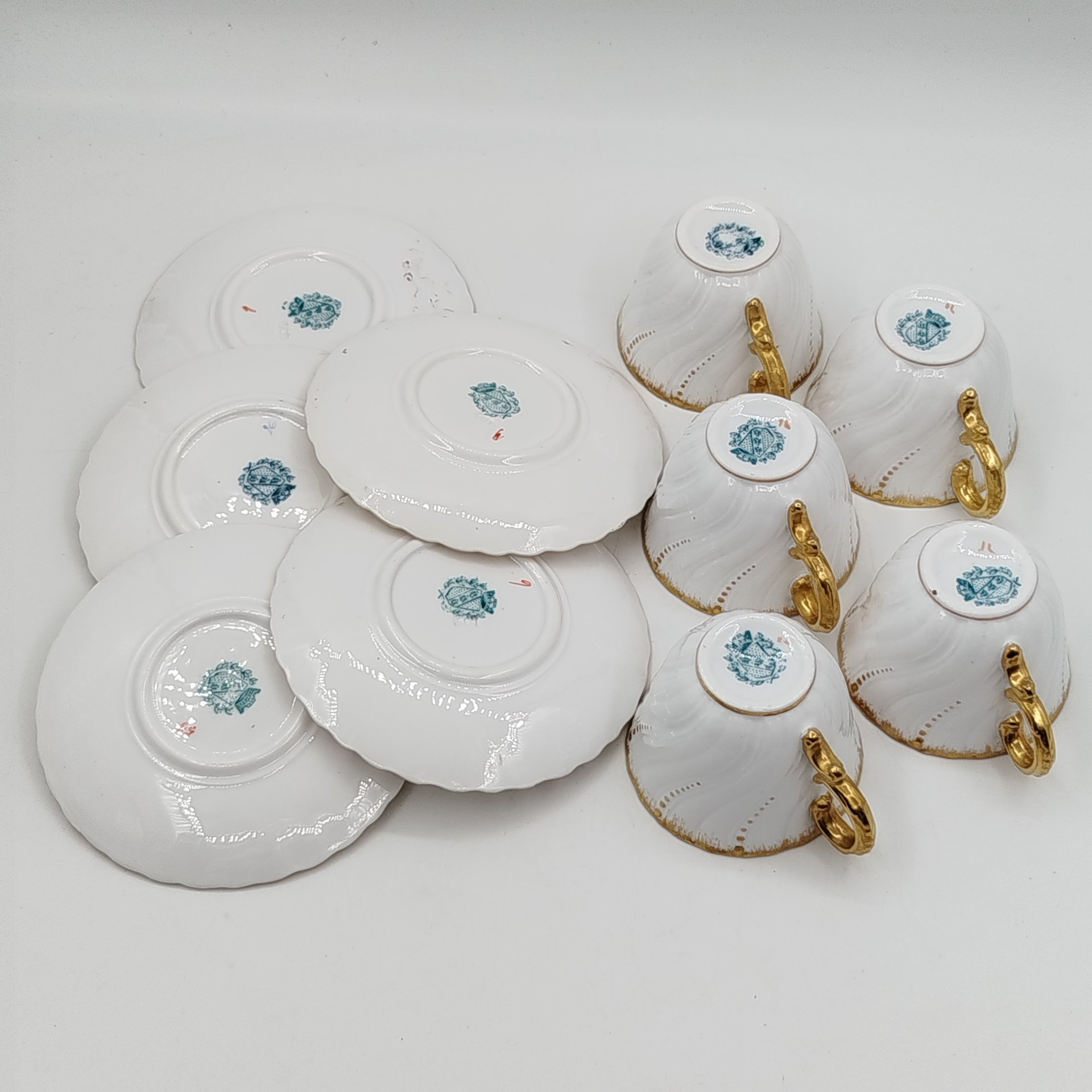 Набор из 5 кофейных пар, Utzschneider & Co. (Sarreguemines)