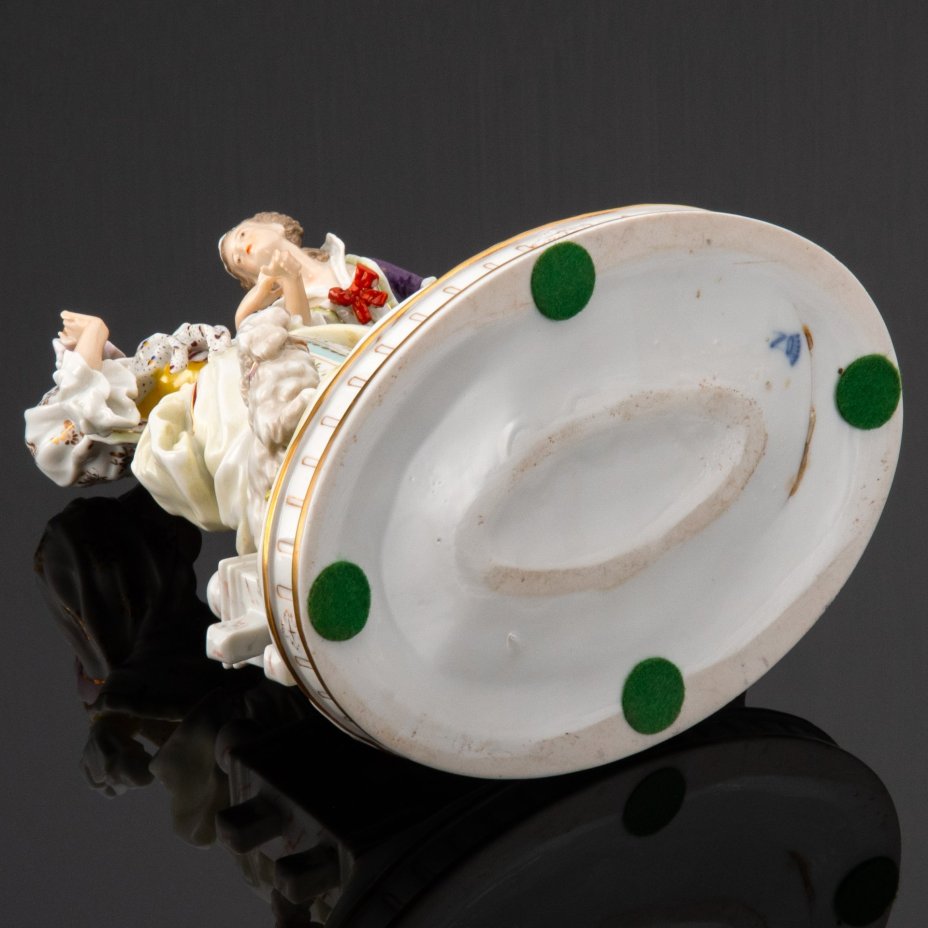 Статуэтка "Сплетницы", фарфор, роспись, золочение, Carl Thieme, Германия, 1900-1930 гг.