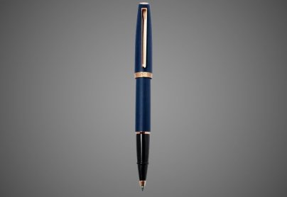 Ручка-роллер Aurora Style Resina Matt Blue PGT, в подарочной коробке, Покрытия: позолота, позолота, смола