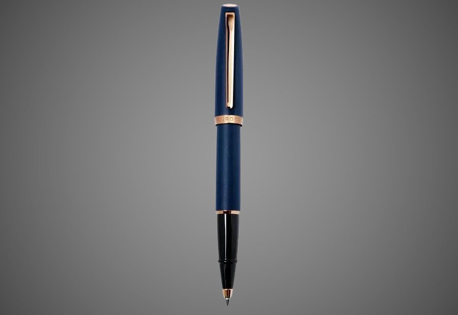 Ручка-роллер Aurora Style Resina Matt Blue PGT, в подарочной коробке, Покрытия: позолота, позолота, смола