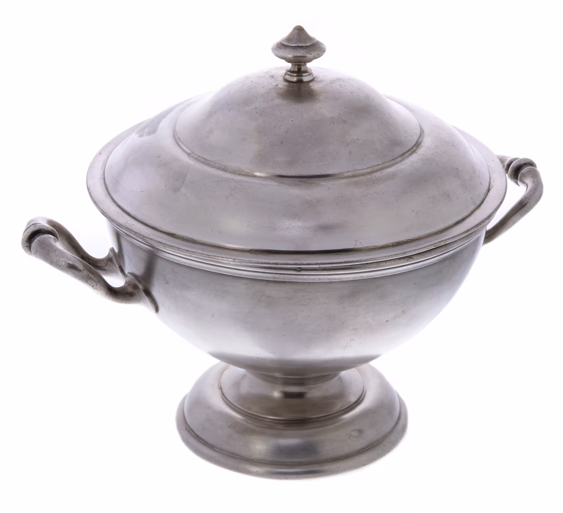 Супница лаконичной формы, металл, серебрение, фирма "A.Krupp Berndorf", Варшава, Польша, 1980-1920 гг., Arthur Krupp