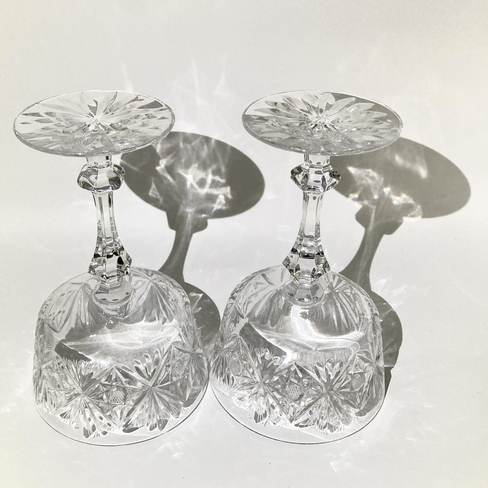 Набор из 2-х креманок (конфетниц), хрусталь, алмазная грань, СССР, 1970-1990 гг.