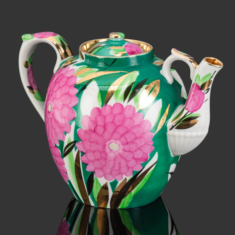 Чайник доливной "Хризантемы" ("Астры"), автор В.К. Яснецов