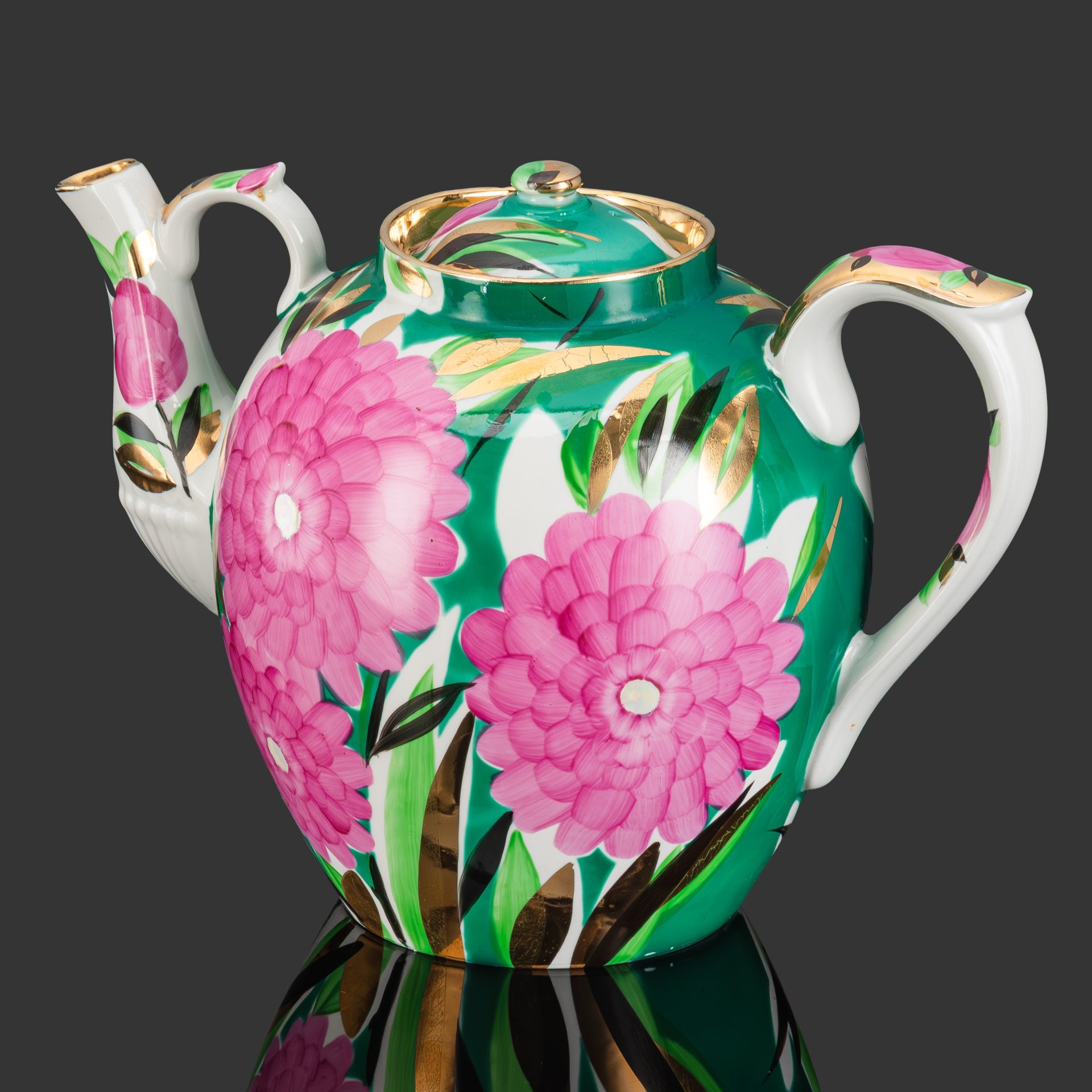 Чайник доливной "Хризантемы" ("Астры"), автор В.К. Яснецов