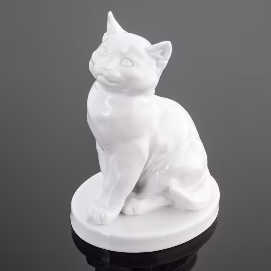 Статуэтка "Котёнок", скульптор Эрик Хёзель (Erich Hösel), модель №78850, Meissen (Мейсенский фарфор)