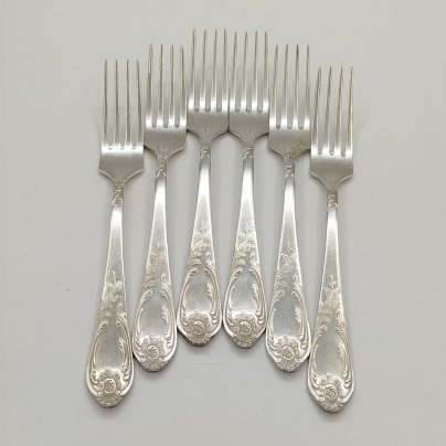 Набор вилок с растительным декором на 6 персон