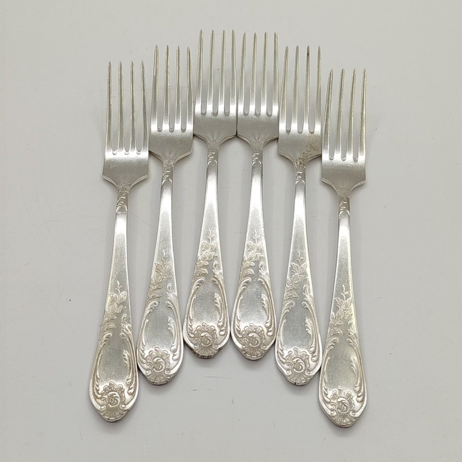 Набор вилок с растительным декором на 6 персон