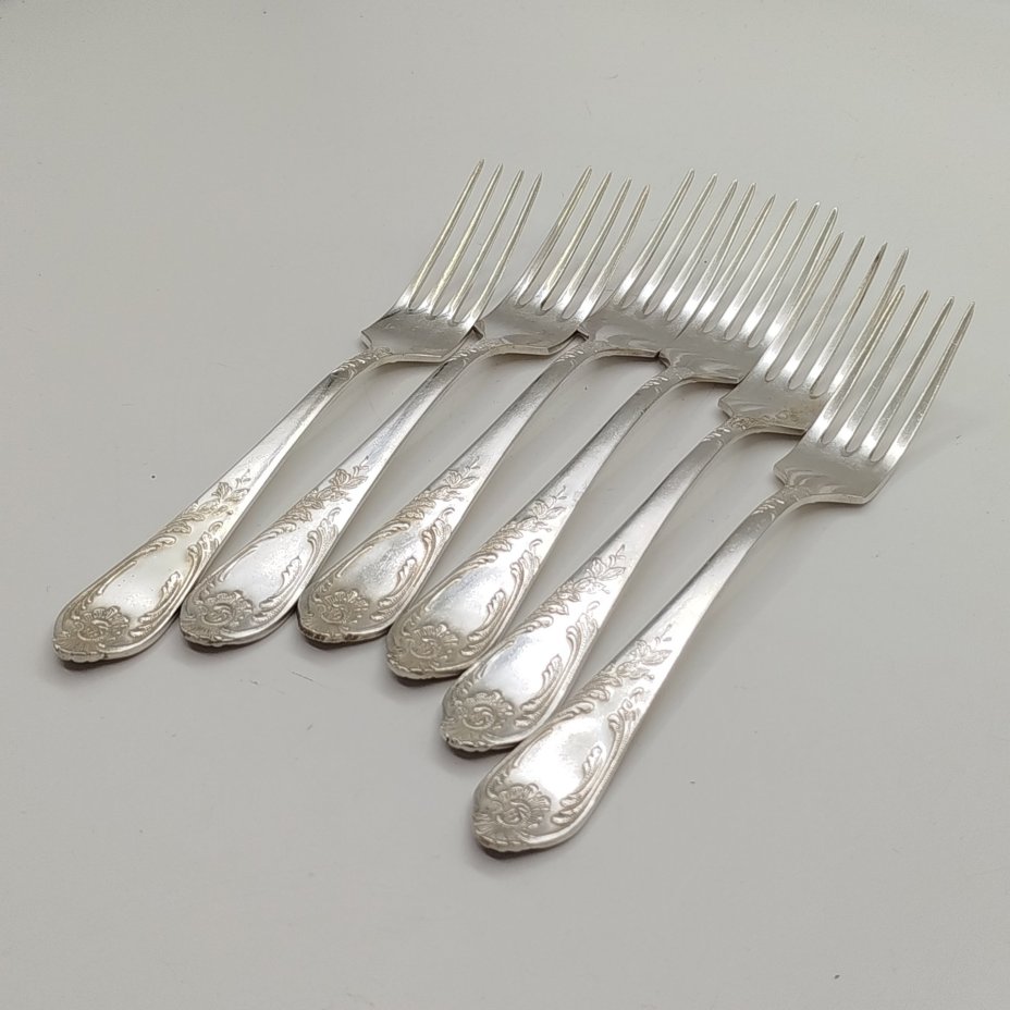 Набор вилок с растительным декором на 6 персон