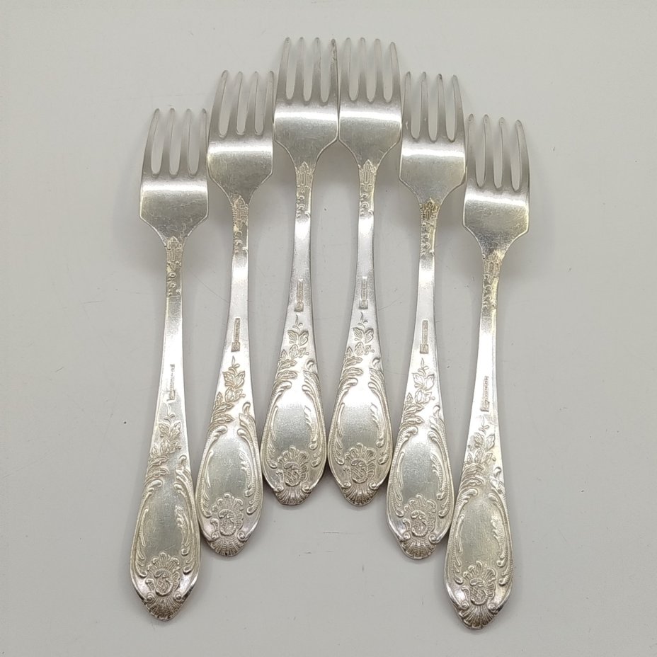 Набор вилок с растительным декором на 6 персон