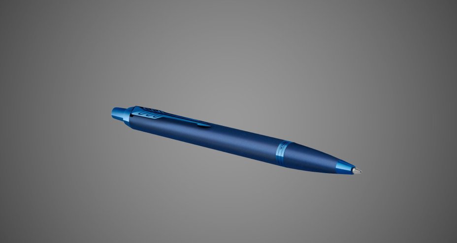 Шариковая ручка Parker IM Monochrome Blue, стержень:M, цвет чернил: blue, в подарочной упаковке., Лаки и смолы: лак, латунь