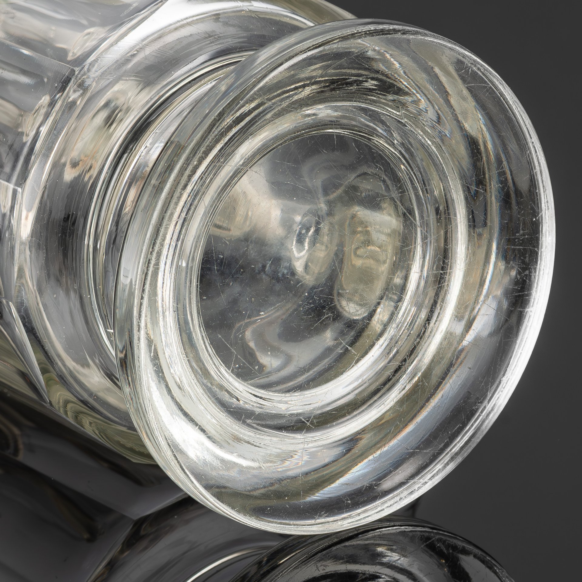 Кружка пивная с портретом Альфонса Франке (Alfons Franke), стекло, роспись, гранение, резьба, олово, Германия, 1890-1930 гг.