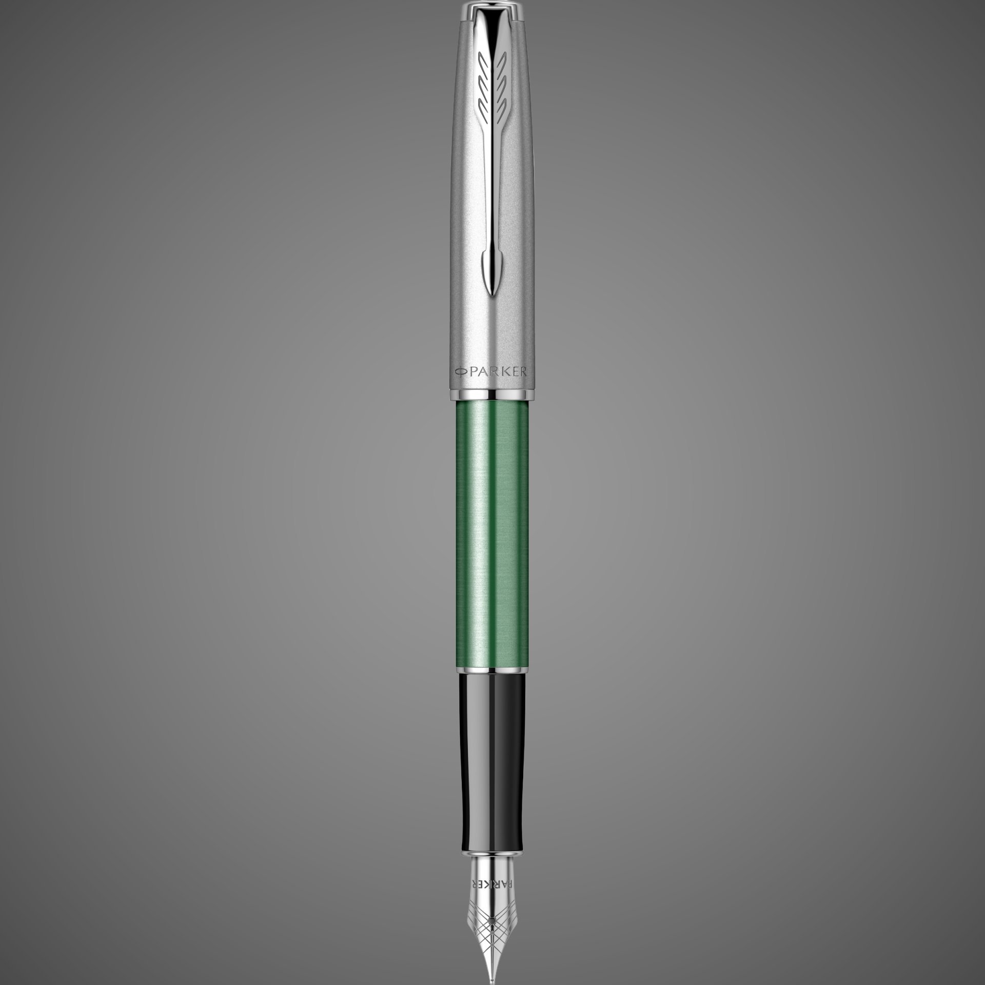 Перьевая ручка Parker Sonnet Essentials Green SB Steel CT, перо: F, цвет чернил black, в подарочной упаковке., Металлы: нержавеющая сталь, палладий, пластик