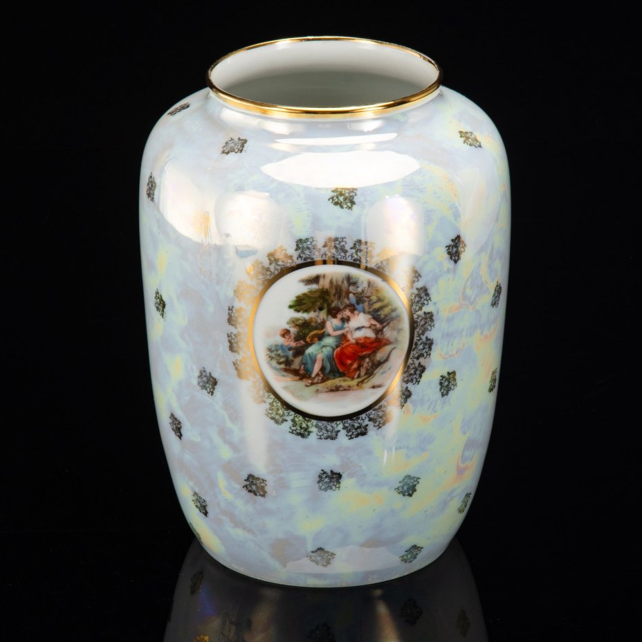 Ваза "Мадонна", фарфор, деколь, люстр, золочение, Lichte Porzellan (Лихте), ГДР, 1954-1972 гг.