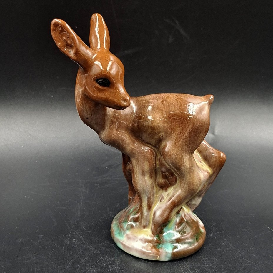 Статуэтка "Олененок", керамика, поливы, СССР, 1960-1990 гг.