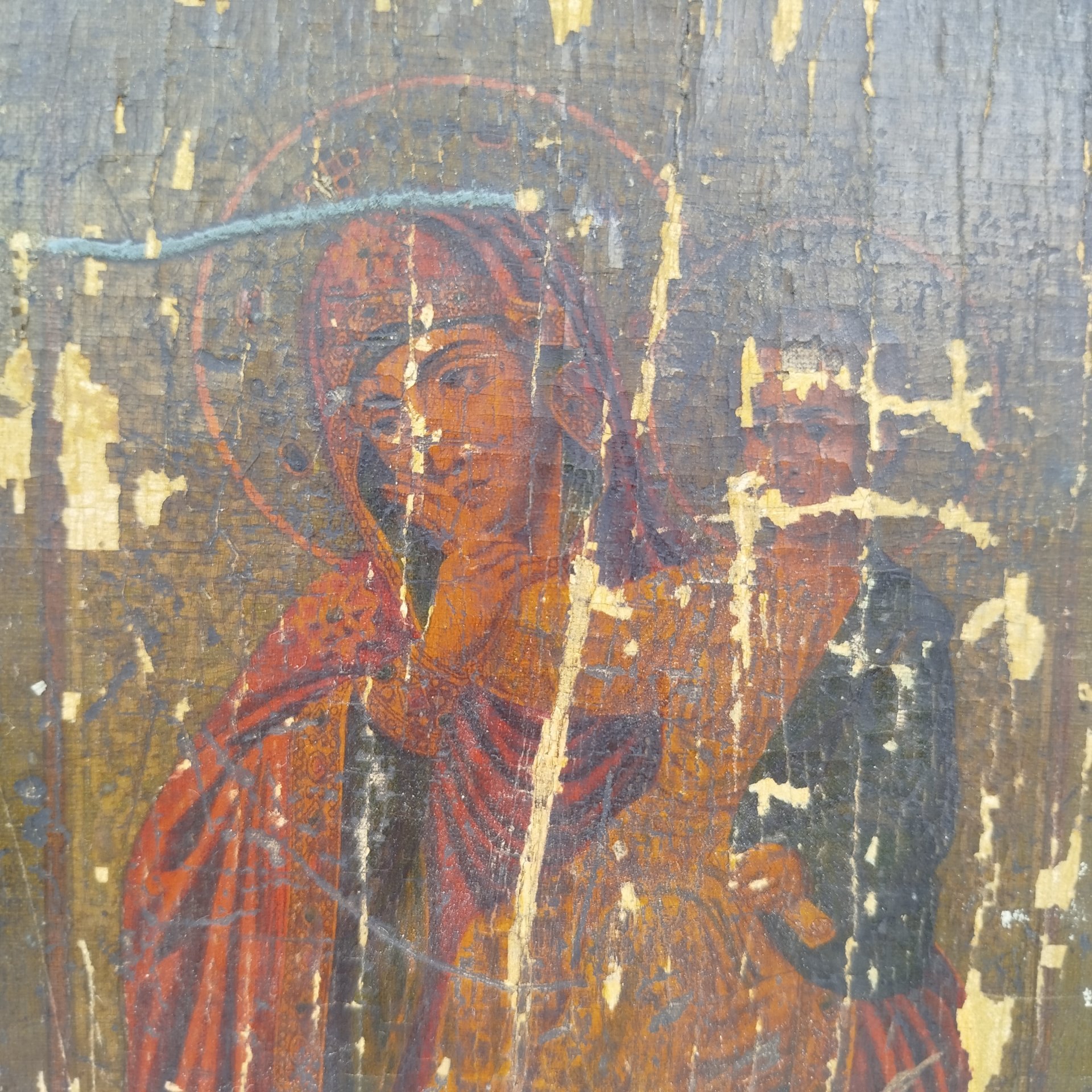 Икона "Богоматерь Ватопедская", дерево, темпера, Российская империя, 1890-1915 гг.