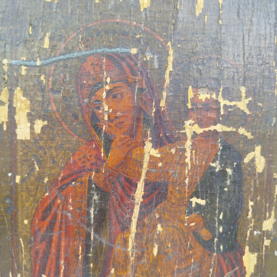 Икона "Богоматерь Ватопедская", дерево, темпера, Российская империя, 1890-1915 гг.