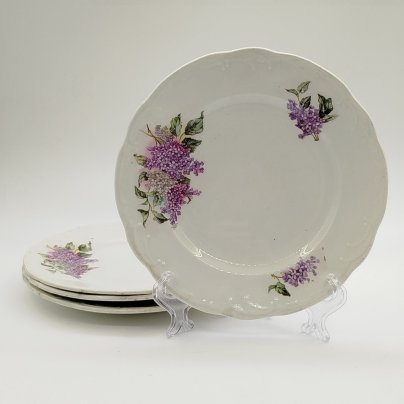 Набор из 4-х десертных тарелок "Сирень"