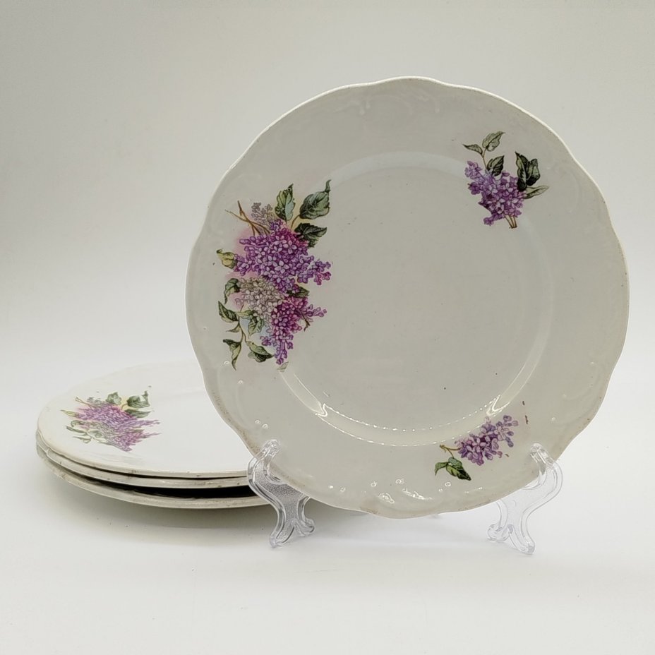 Набор из 4-х десертных тарелок "Сирень"