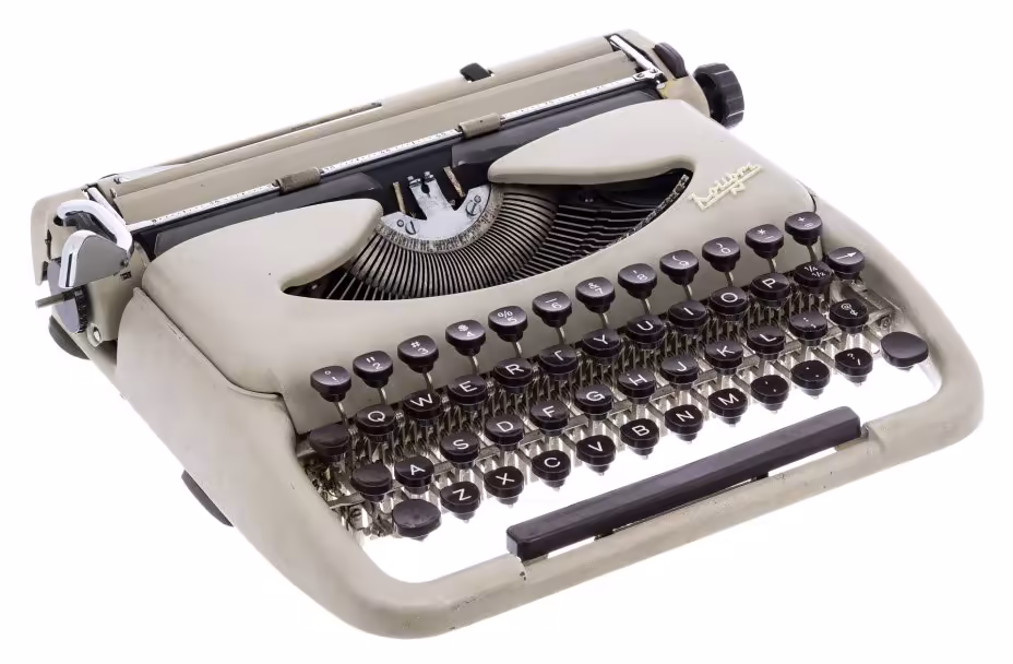 Машинка печатная "Groma"Kolibri" в оригинальном кофре, металл, пластик, VEB Mechanik Groma Markersdorf, Германия, 1955-1962., VEB Mechanik Groma Markersdorf