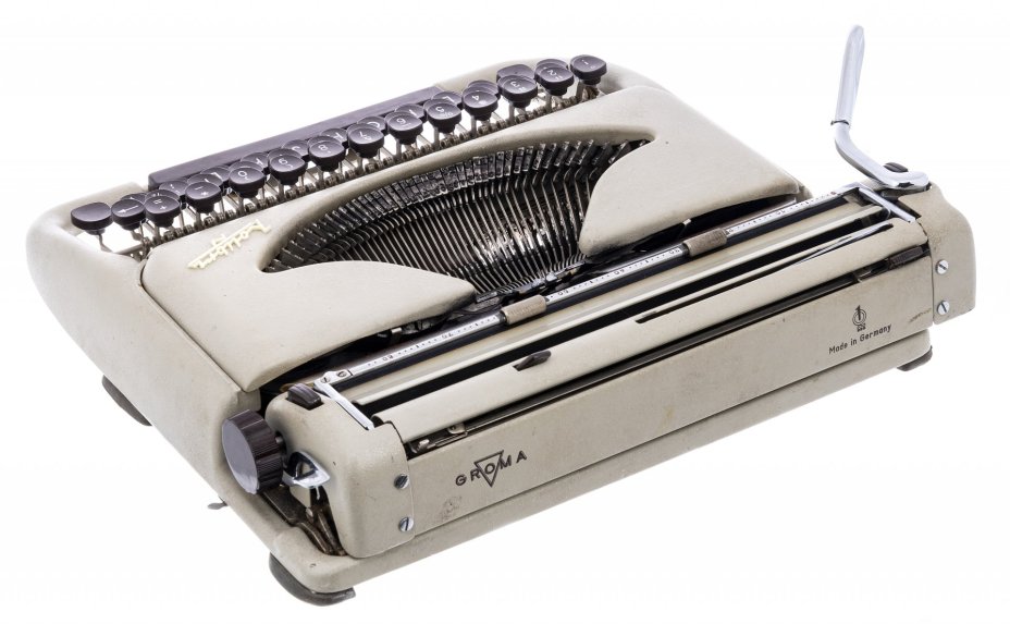 Машинка печатная "Groma"Kolibri" в оригинальном кофре, металл, пластик, VEB Mechanik Groma Markersdorf, Германия, 1955-1962., VEB Mechanik Groma Markersdorf