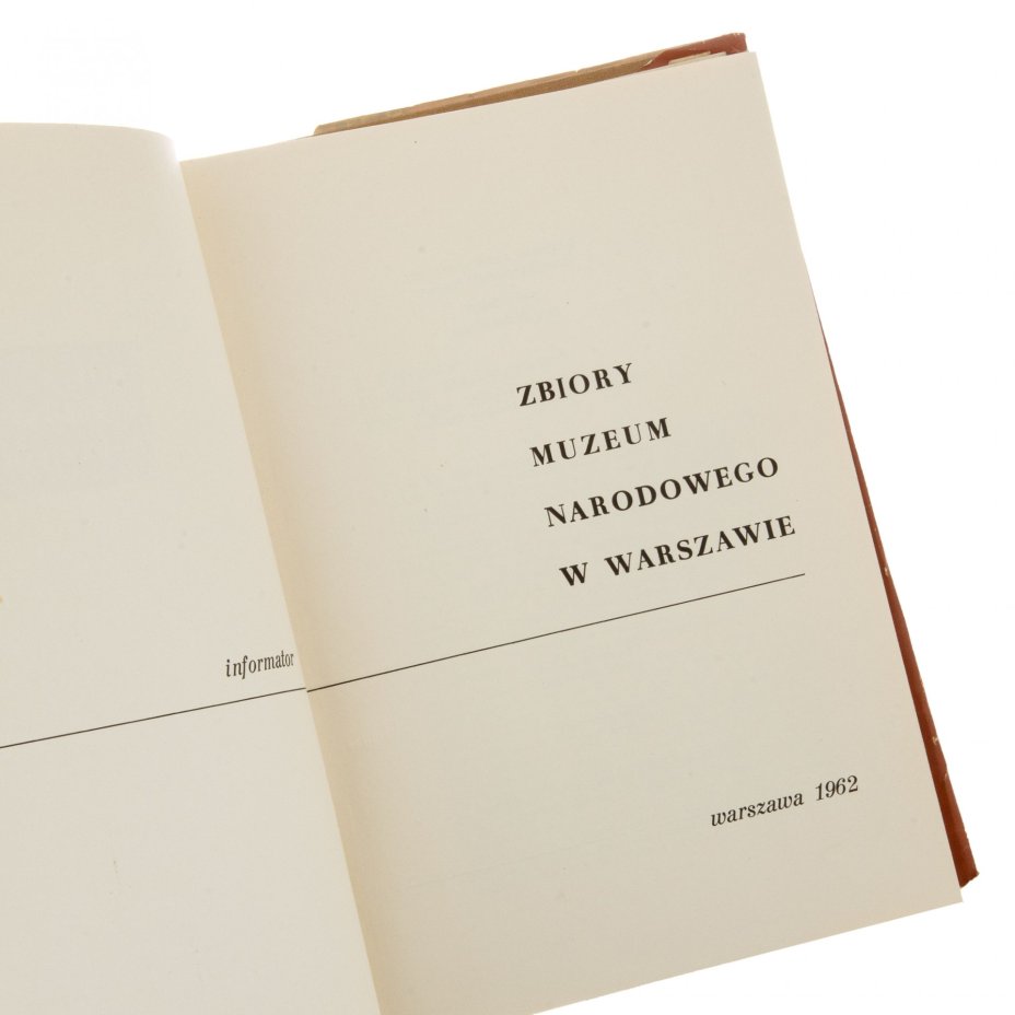 Каталог "Zbiory Muzeum Narodowego w Warszawie" ("Коллекция Национального музея Варшавы"), на польском языке, бумага, печать, Варшава, Польша, 1962 г.