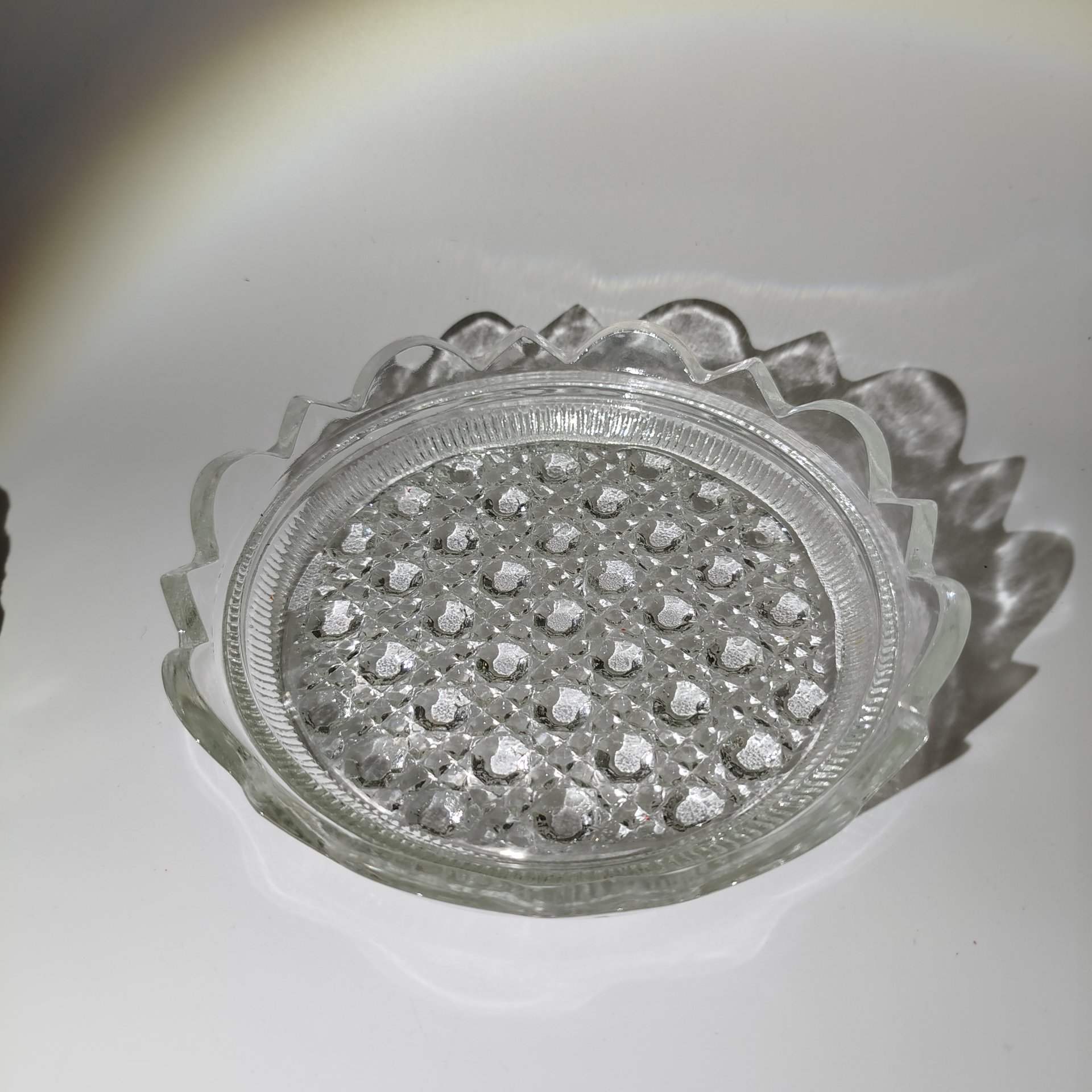 Блюдо сервировочное с крышкой, стекло, СССР, 1970-1980 гг.