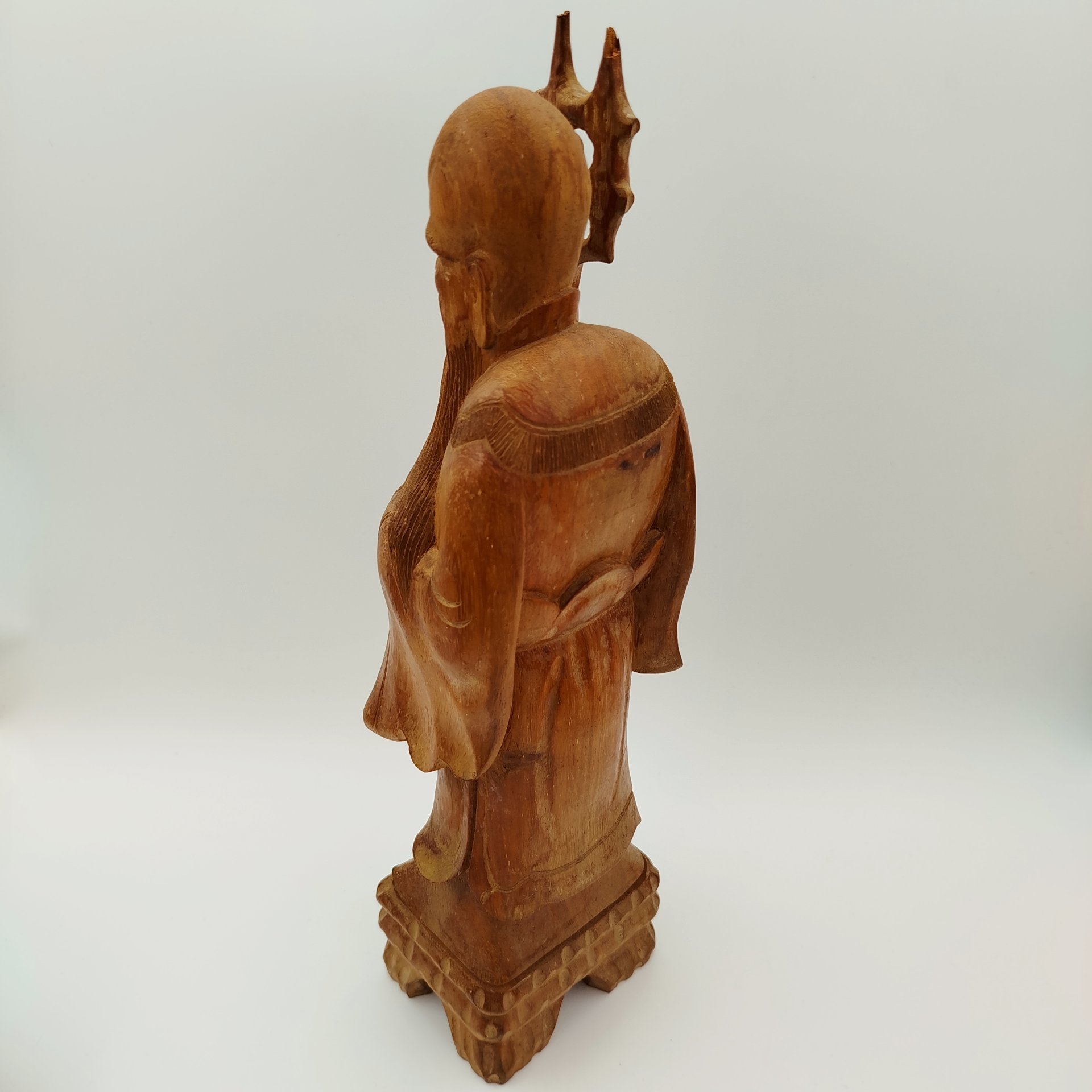 Скульптура "Шоу-син" (божество долголетия), дерево, резьба, Китай, 1950-1980 гг.