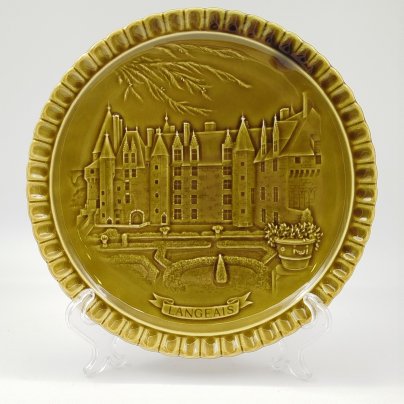 Декоративная тарелка из серии "Замки Франции"  (Langeais), Gien, керамика, глазурь, Франция, 1960-1971 гг.
