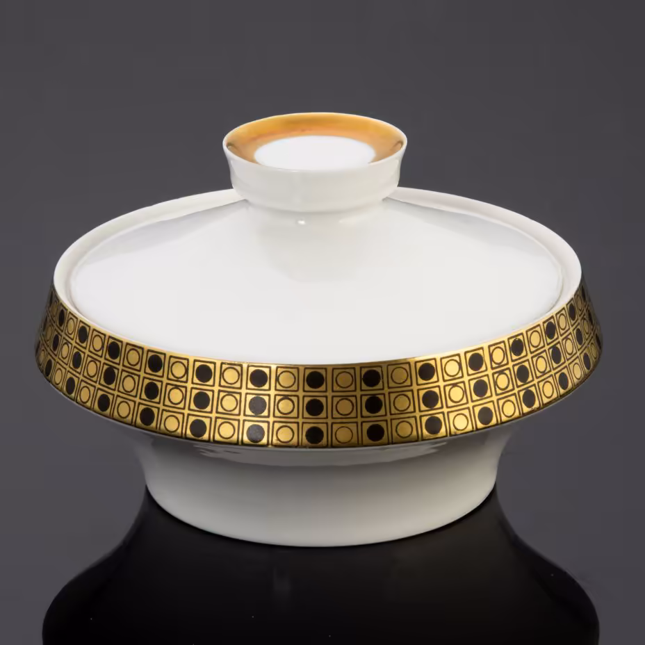 Сахарница, украшенная с геометрическим декором, Royal Dux