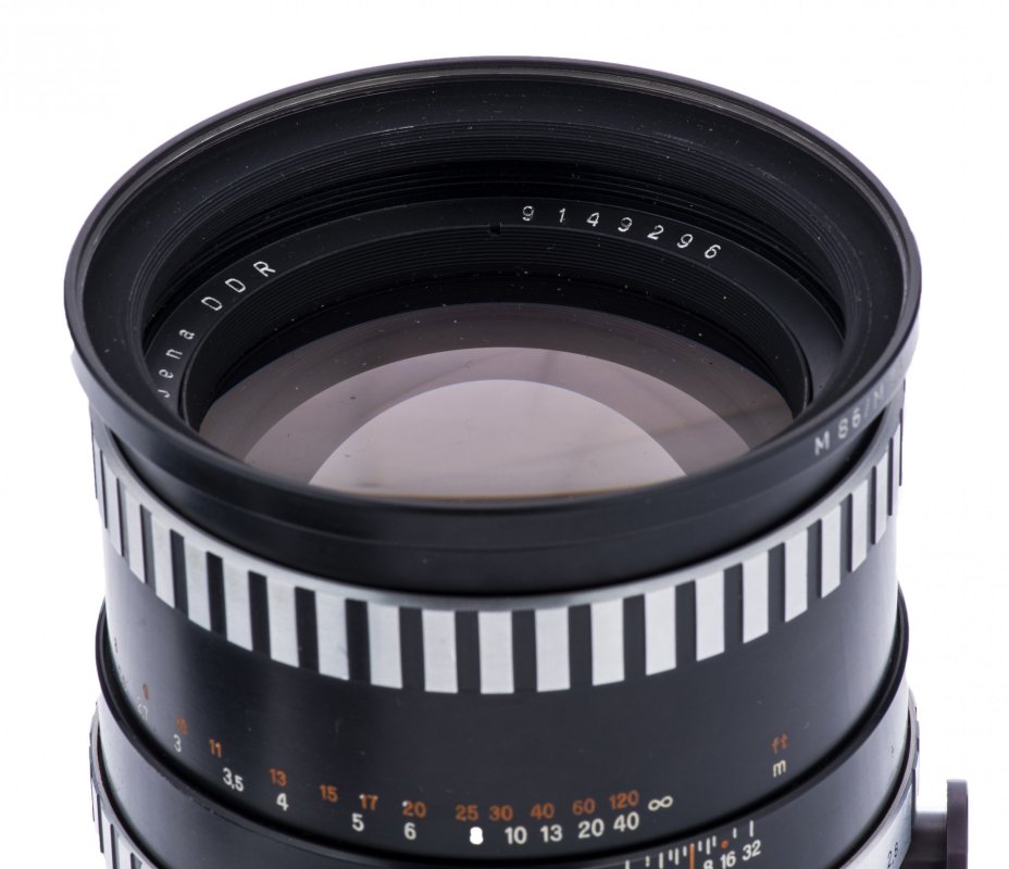Объектив фотографический "Carl Zeiss Sonnar 2.8/180" в родном кофре, сплав металлов, производство "Carl Zeiss Jena", ГДР, 1970-1990 гг., Carl Zeiss