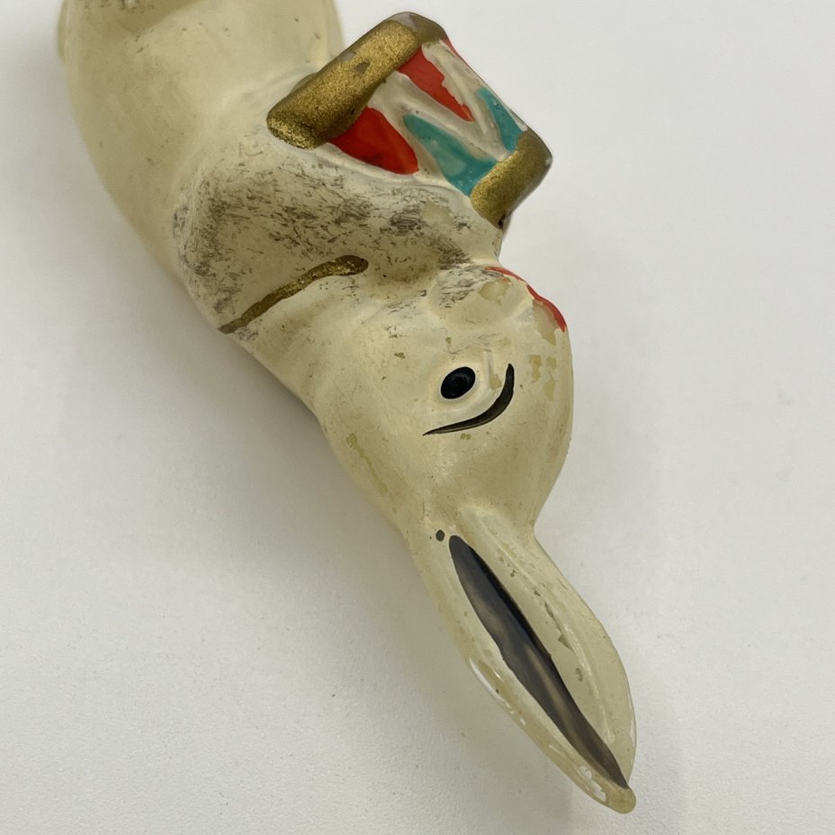 Игрушка елочная на прищепке "Заяц с барабаном"