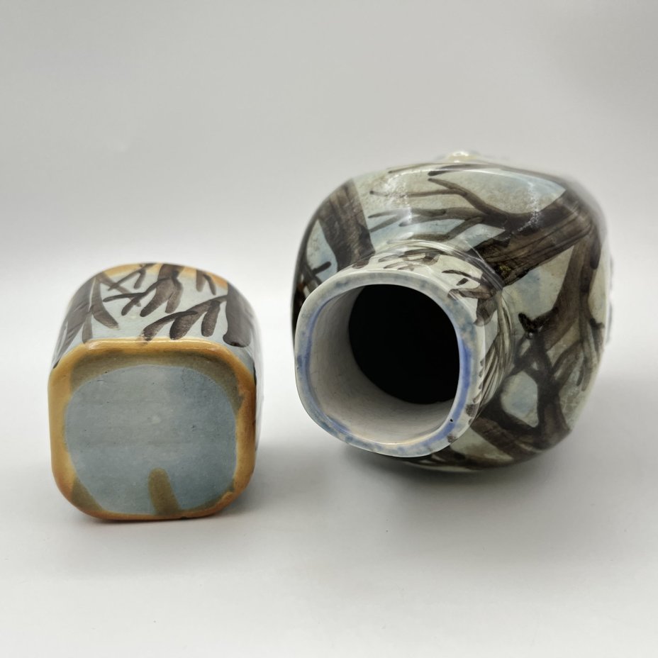 Штоф четырехгранный "Летний сад" с крышкой-стопкой