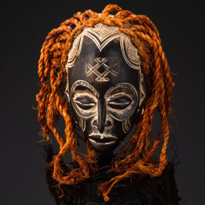 Маска Ангольских племён (Маска душ), дерево, солома, Ангола, 1990-2010 гг.