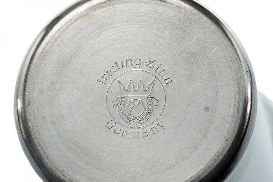 Бокал наградной с гравировкой  "Стрельба. 1975. 10 место", олово, фирма "Frieling Zinn", Германия, 1970-1975 гг.